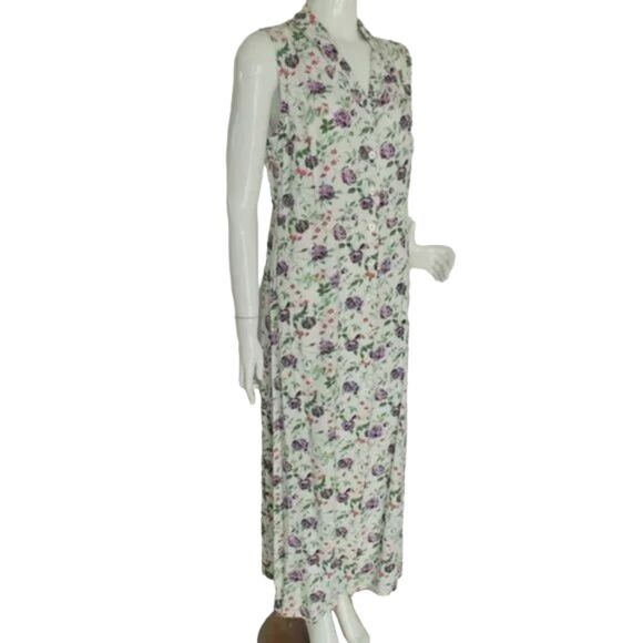 ORIGINAL ISLAND SPORT Dress, 12, White/Red & purple flower, Maxi, Sleeveless - Picture 3 of 13